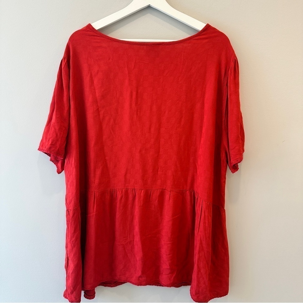 Ulla Popken Pheasant Red Blouse - Picture 6 of 6